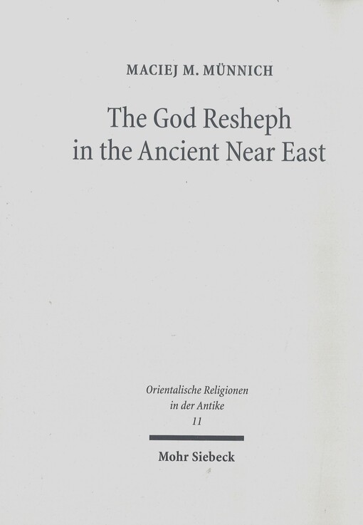 The god Resheph in the ancient Near East