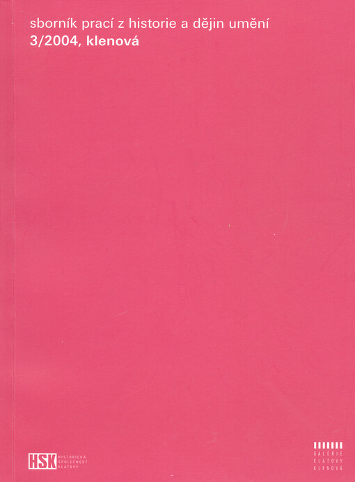 Sborník prací z historie a dějin umění : Klatovy