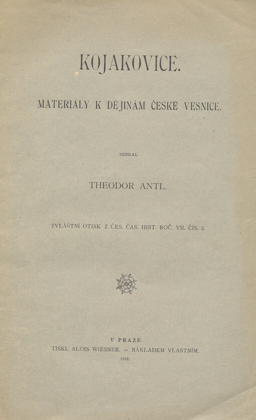 Kojakovice : materiály k dějinám české vesnice