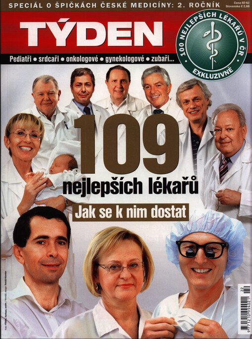 109 nejlepších lékařů :jak se k nim dostat : pediatři, srdcaři, onkologové, gynekologové, zubaři--