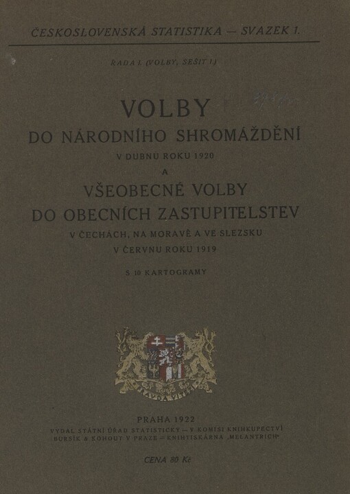 Volby do Národního shromáždění v dubnu roku 1920 a všeobecné volby do obecních zastupitelstev v Čechách, na Moravě a ve Slezsku v červnu roku 1919