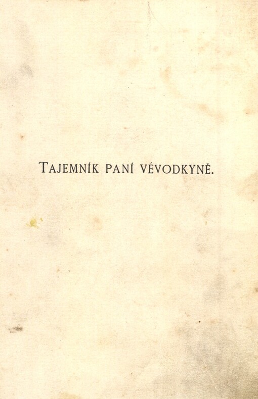 Tajemník paní vévodkyně