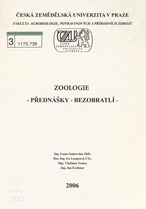 Zoologie - přednášky - bezobratlí