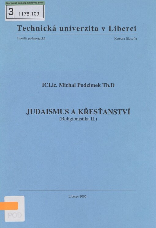 Judaismus a křesťanství: (religionistika II.)