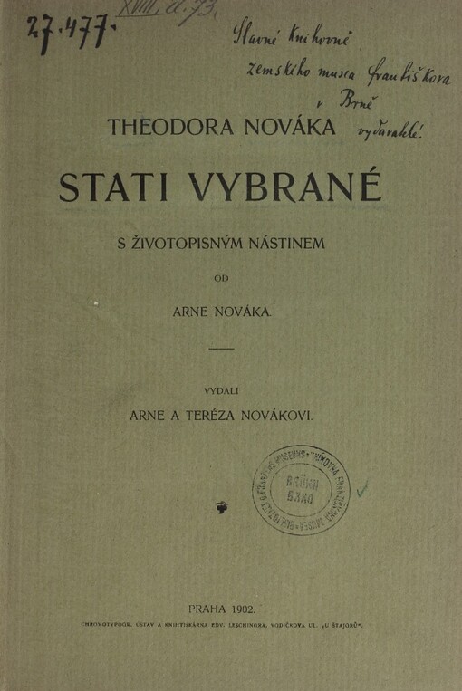 Theodora Nováka stati vybrané