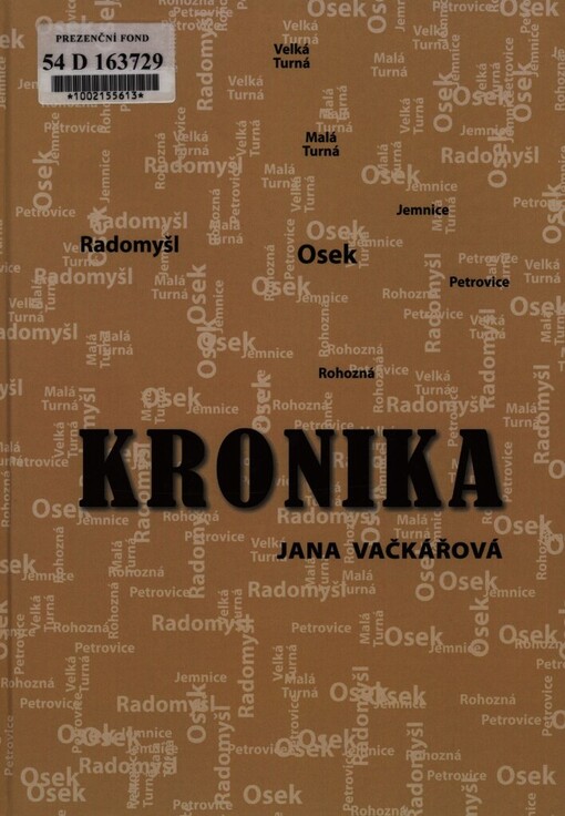 Osek, pošta Radomyšl, okres Strakonice: kronika obce Oseka a okolních vsí