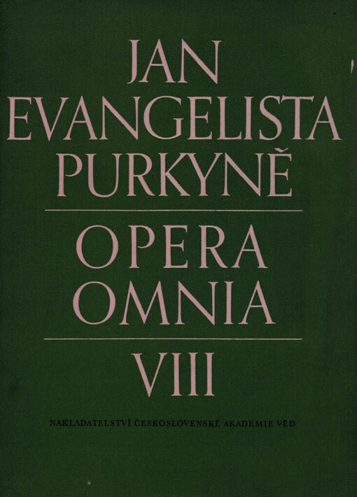 Sebrané spisy, Svazek 8, Úvahy a práce přírodovědné
