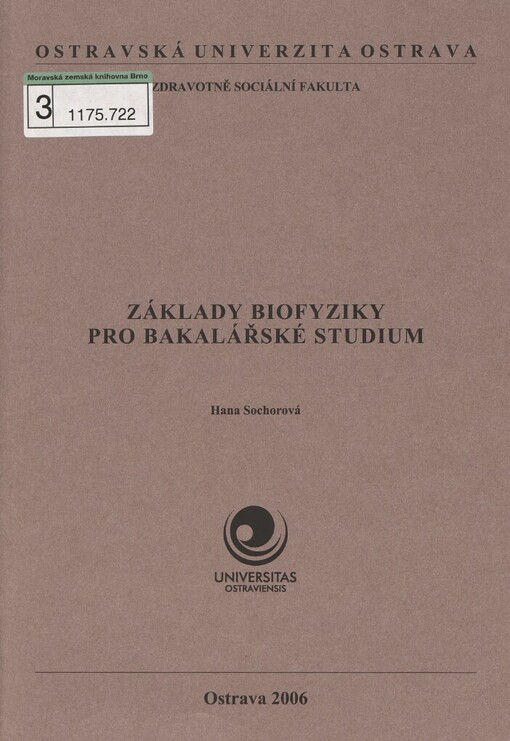 Základy biofyziky pro bakalářské studium