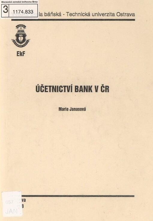 Účetnictví bank v ČR