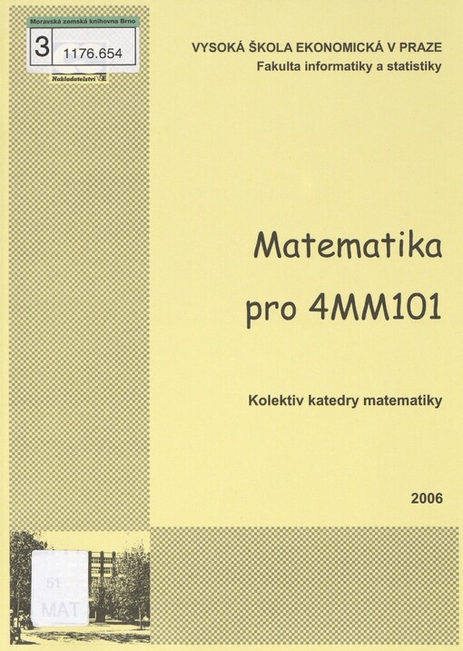 Matematika pro 4MM101