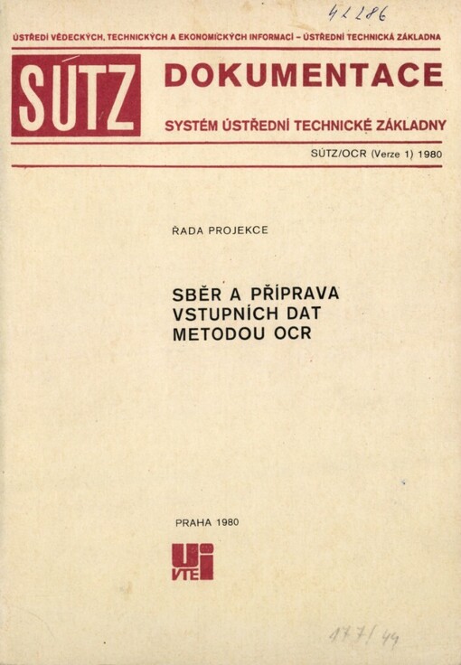 Sběr a příprava vstupních dat metodou OCR