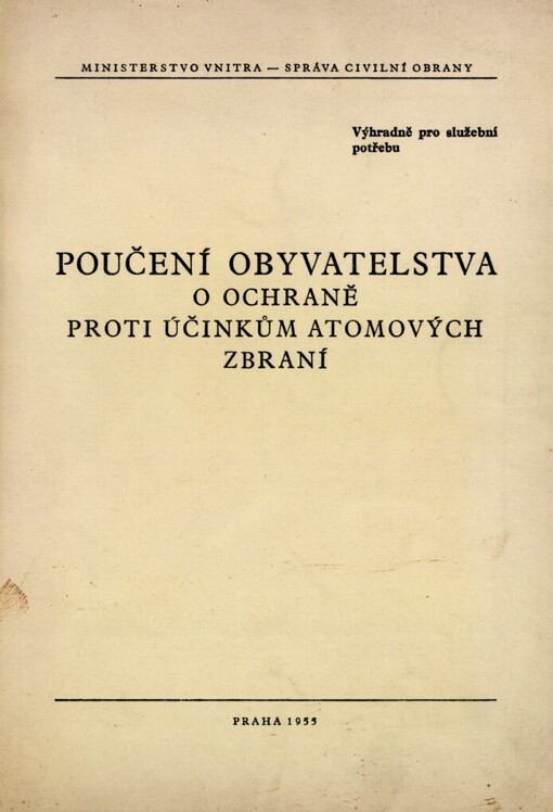 Poučení obyvatelstva o ochraně proti účinkům atomových zbraní