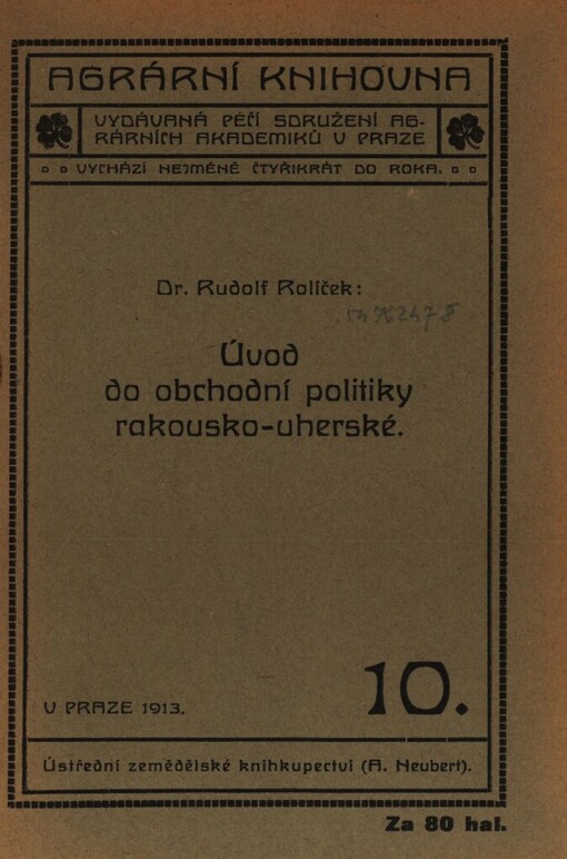 Úvod do obchodní politiky rakousko-uherské