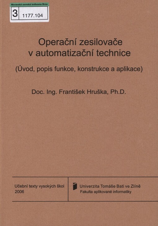 Operační zesilovače v automatizační technice: (úvod, popis funkce, konstrukce a aplikace)
