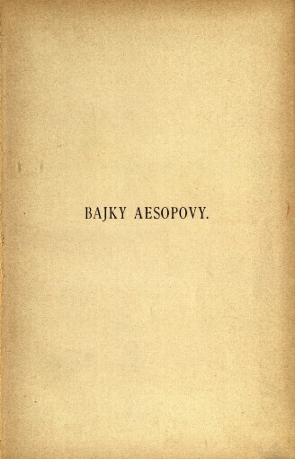 Bajky Aesopovy