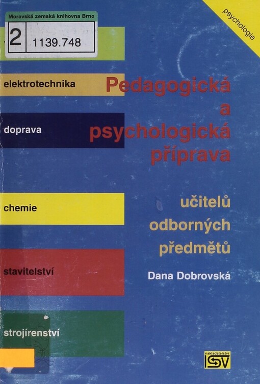 Pedagogická a psychologická příprava učitelů odborných předmětů