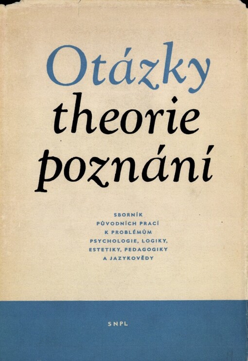 Otázky theorie poznání :sborník statí