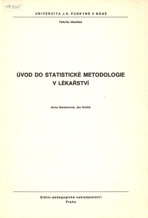 Úvod do statistické metodologie v lékařství