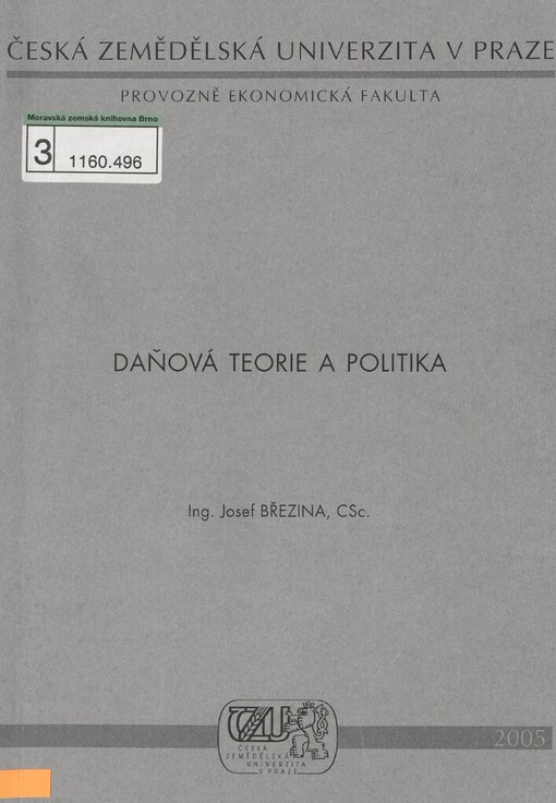 Daňová teorie a politika