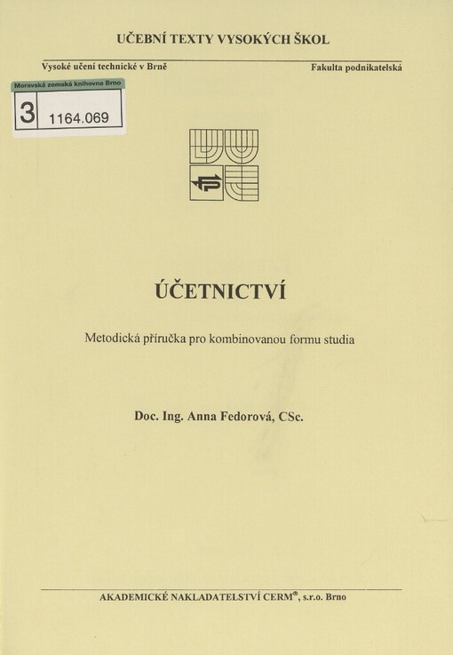 Účetnictví :studijní text pro kombinovanou formu studia