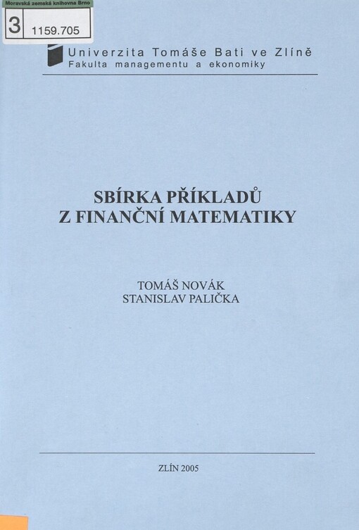 Sbírka příkladů z finanční matematiky