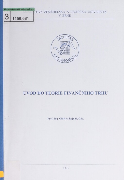 Úvod do teorie finančního trhu