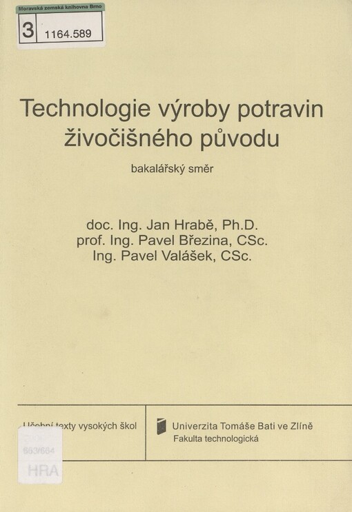 Technologie výroby potravin živočišného původu: bakalářský směr