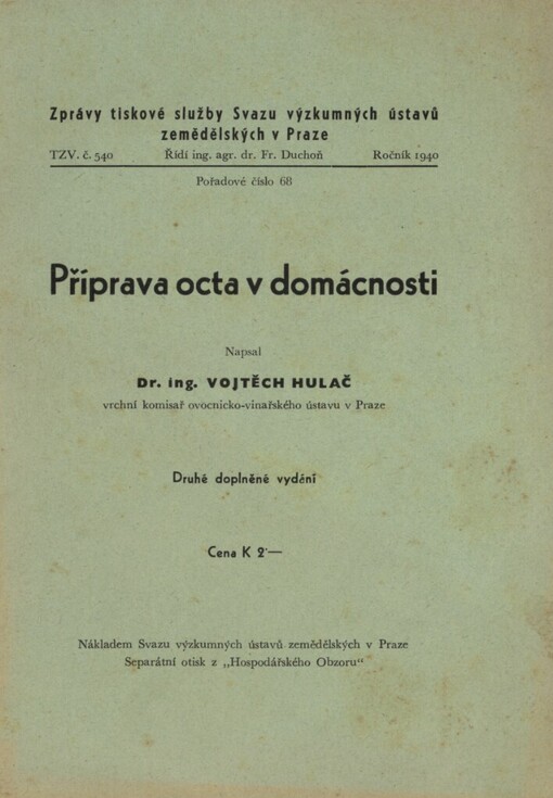 Příprava octa v domácnosti