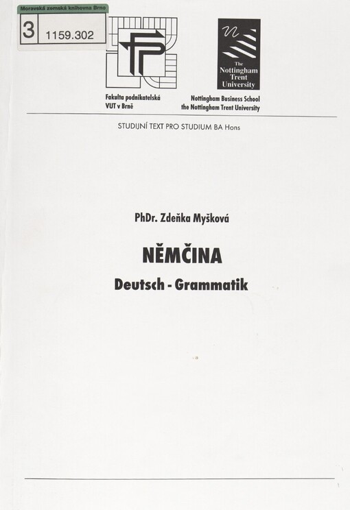 Němčina : Deutsch - Grammatik