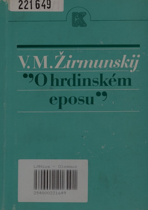 O hrdinském eposu (slovanském a středoasijském)