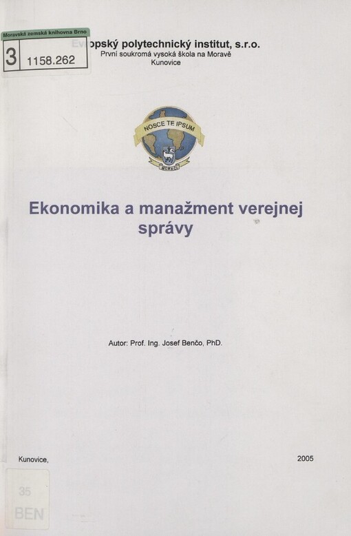 Ekonomika a manažment verejnej správy