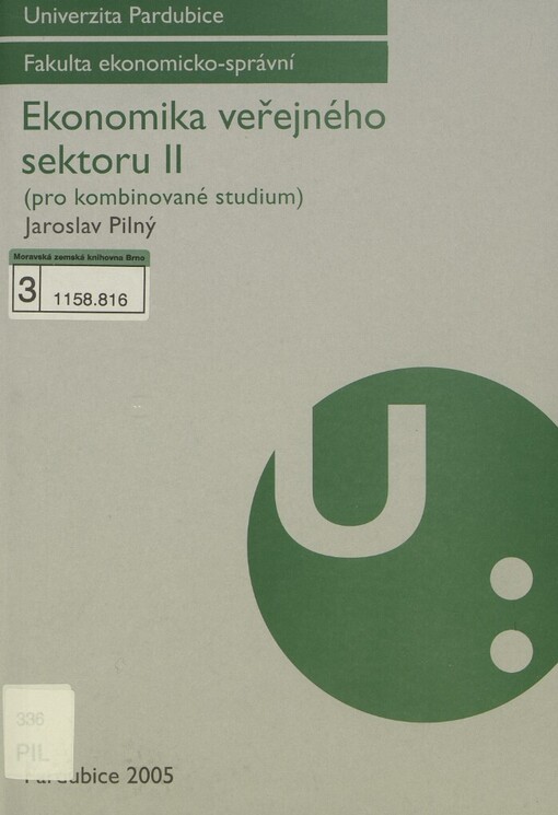 Ekonomika veřejného sektoru II: (pro kombinované studium)
