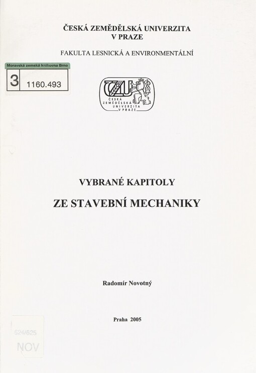 Vybrané kapitoly ze stavební mechaniky