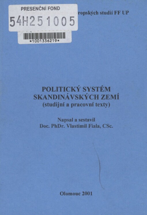 Politický systém skandinávských zemí: (studijní a pracovní texty)