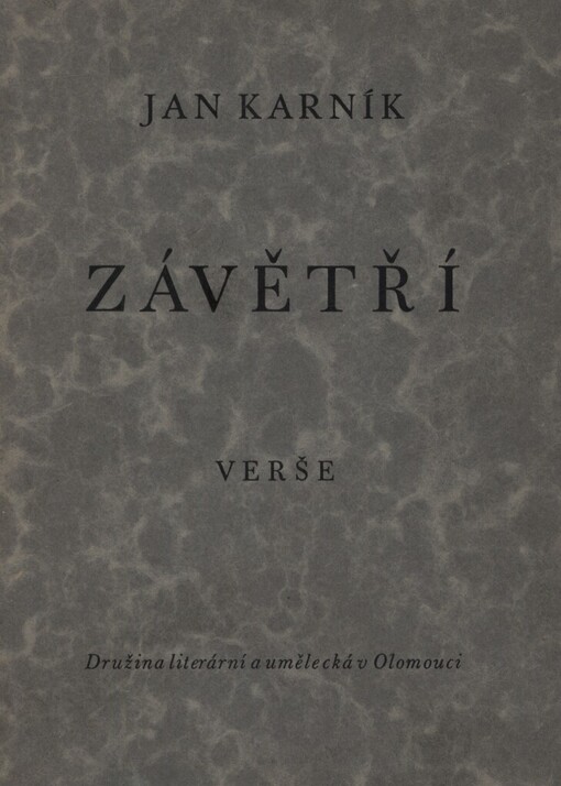 Závětří :Verše