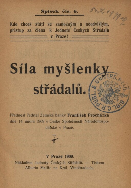 Síla myšlenky střádalů