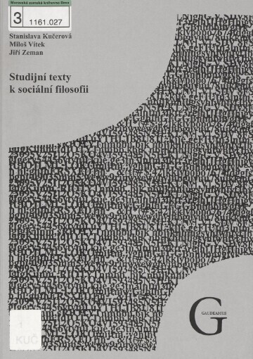 Studijní texty k sociální filosofii