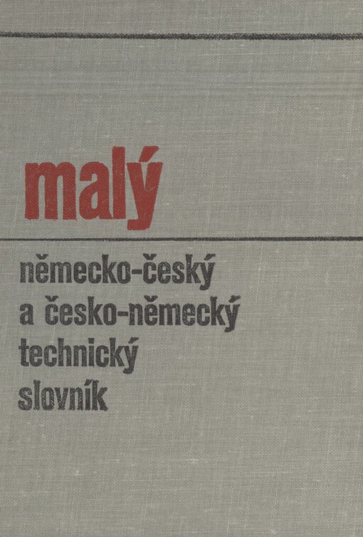 Malý německo-český a česko-německý technický slovník