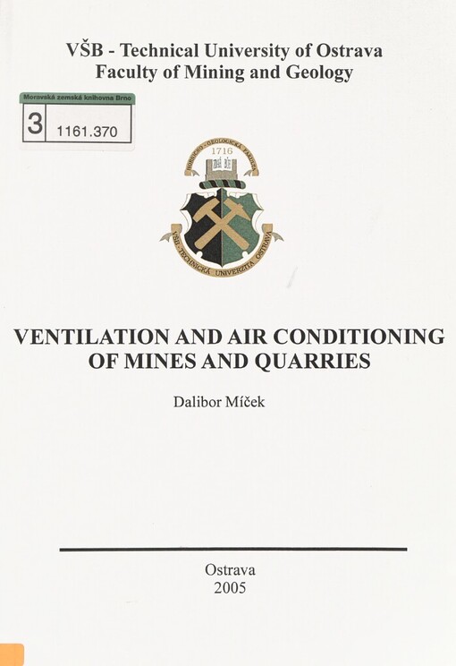 Ventilation and air conditioning of mines and quarries