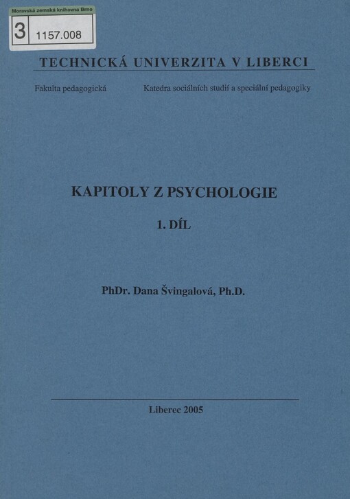 Kapitoly z psychologie
