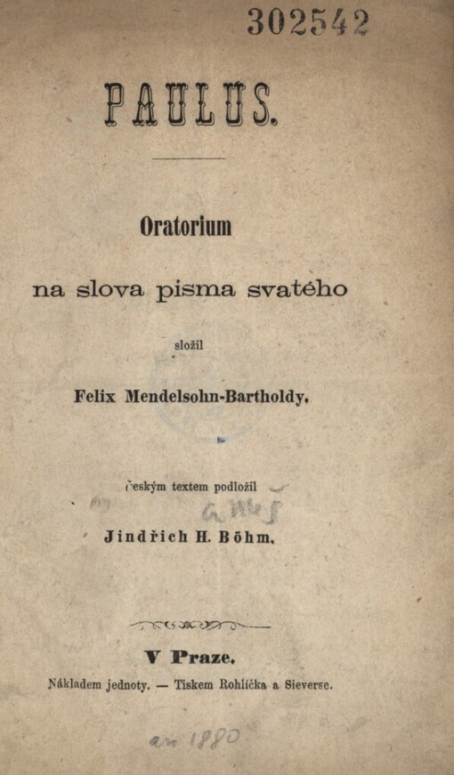 Paulus: Oratorium na slova písma svatého