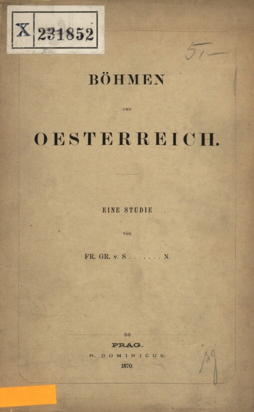 Böhmen und Österreich: eine Studie