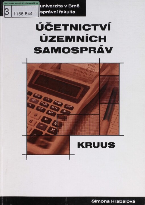 Účetnictví územních samospráv: distanční studijní opora