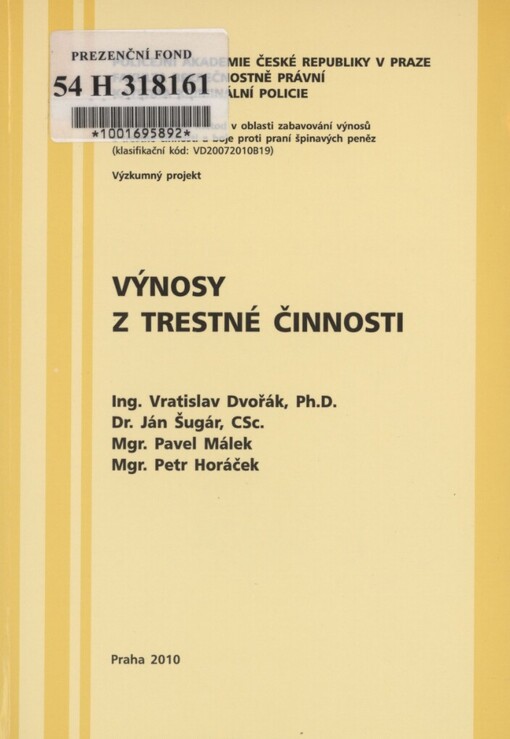 Výnosy z trestné činnosti