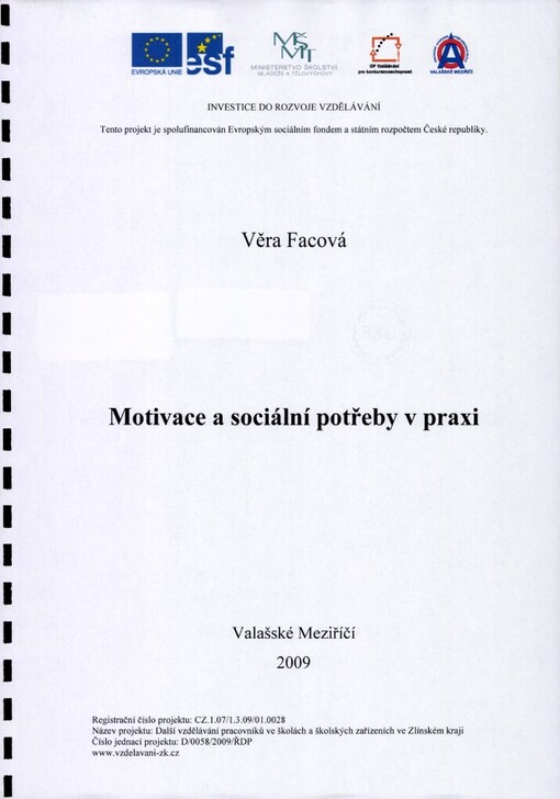 Motivace a sociální potřeby v praxi