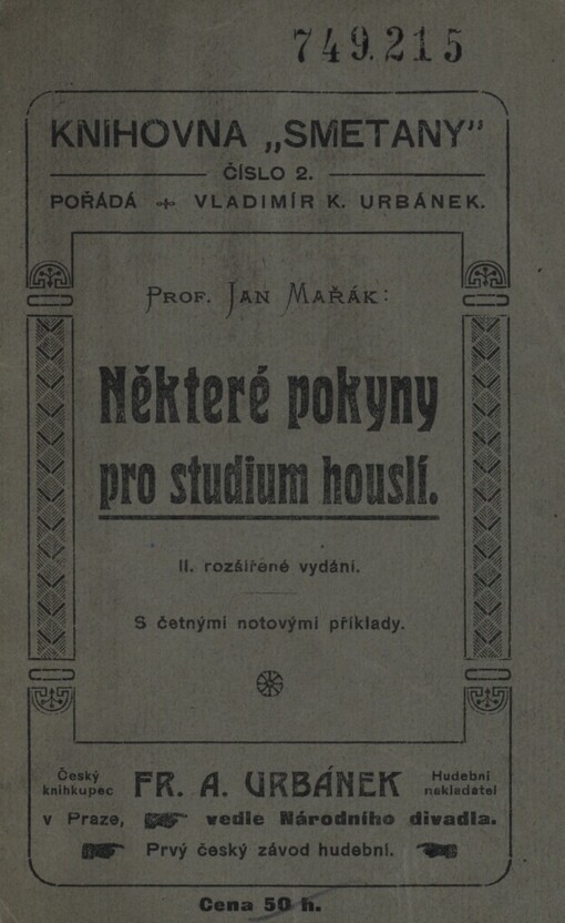 Některé pokyny pro studium houslí