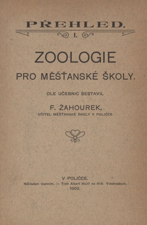 Zoologie pro měšťanské školy
