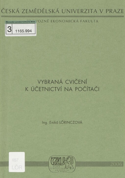 Vybraná cvičení k účetnictví na počítači