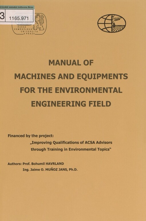 Improving qualifications of ACSA advisors through training in environmental topics: manual : Prague, Czech Republic - Chisinau, Moldova Republic