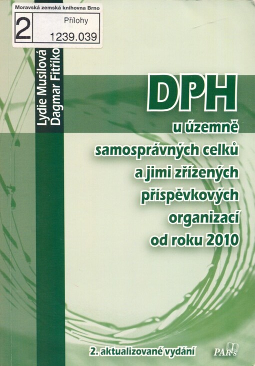 DPH u územně samosprávných celků a jimi zřízených příspěvkových organizací od roku 2010